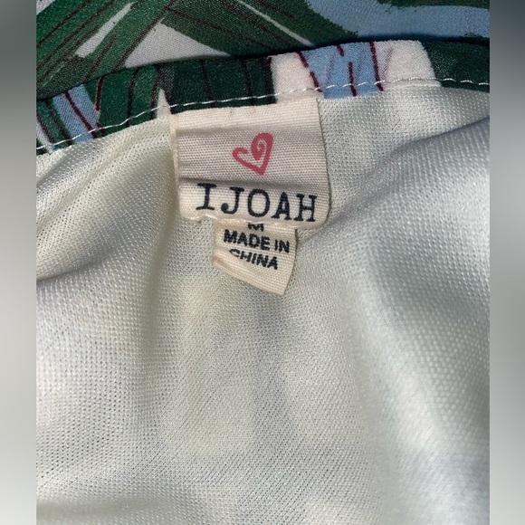 IJoah Brand Maxi Dress Tropical Floral Pattern, Spaghetti Straps, Ruffles, SZ  M - Picture 6 of 6